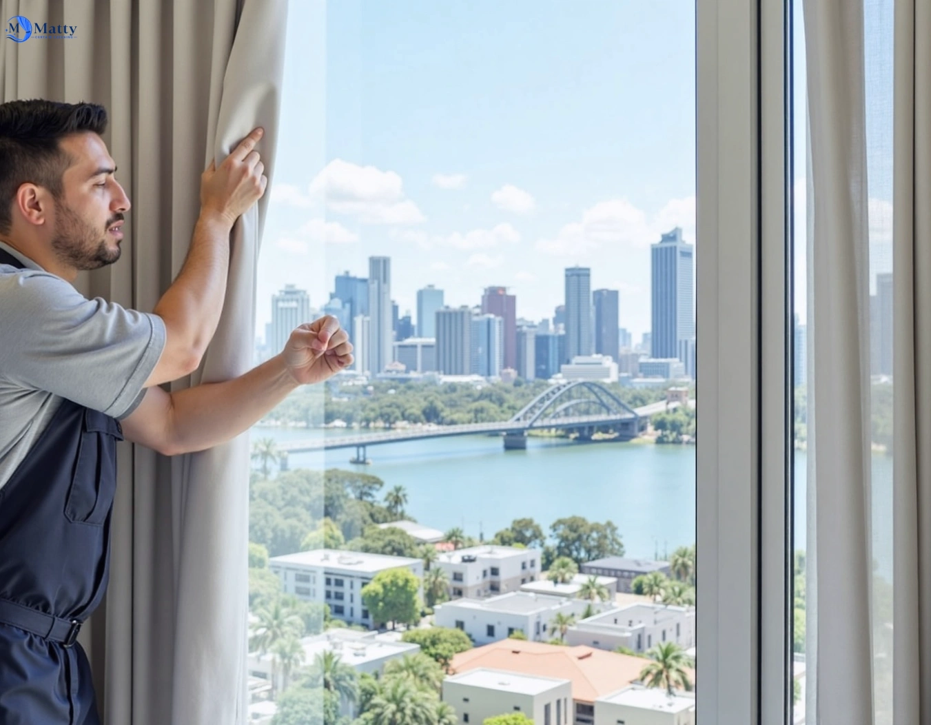 Professional curtain steam cleaning service glen-waverley-vic QLD by Matty Curtain Cleaning