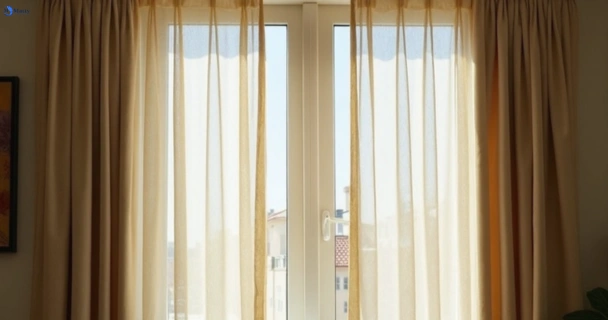 Dull dusty drapes in glen-waverley-vic before professional cleaning